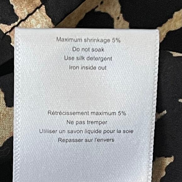 Ganni Blakely Leopard Print Mini Dress in Brown Silk Blend EURO 42 - US Size 10 - Picture 8 of 8